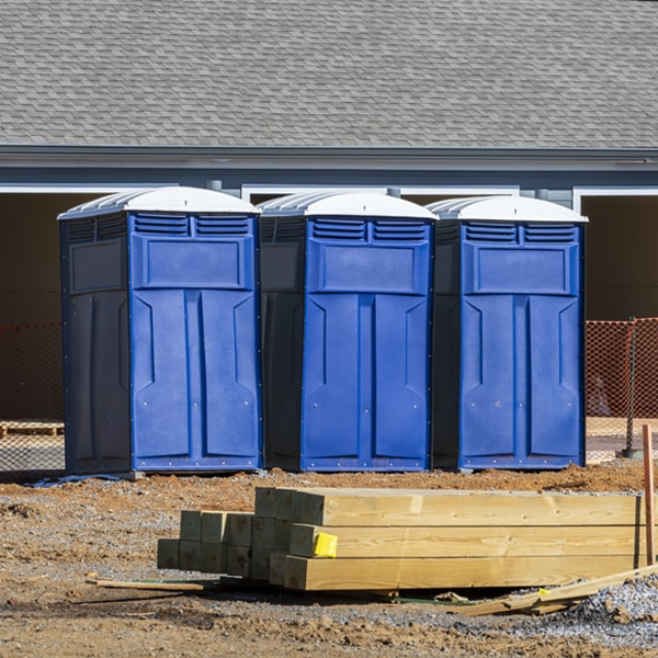 what is the maximum capacity for a single porta potty in French Gulch California